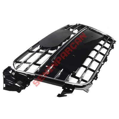 8K0853651E - PANJUR BÜYÜK PLAKALIK AUDI A4 PARLAK SİYAH 2012-15 - Aftermarket