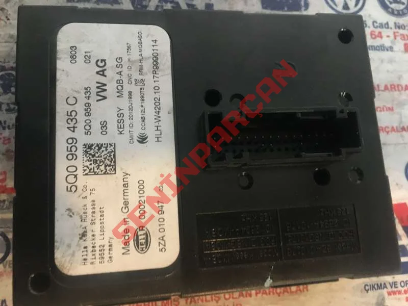 5Q0959435C - GİRİŞ VE ÇALIŞTIRMA İZNİ İÇİN